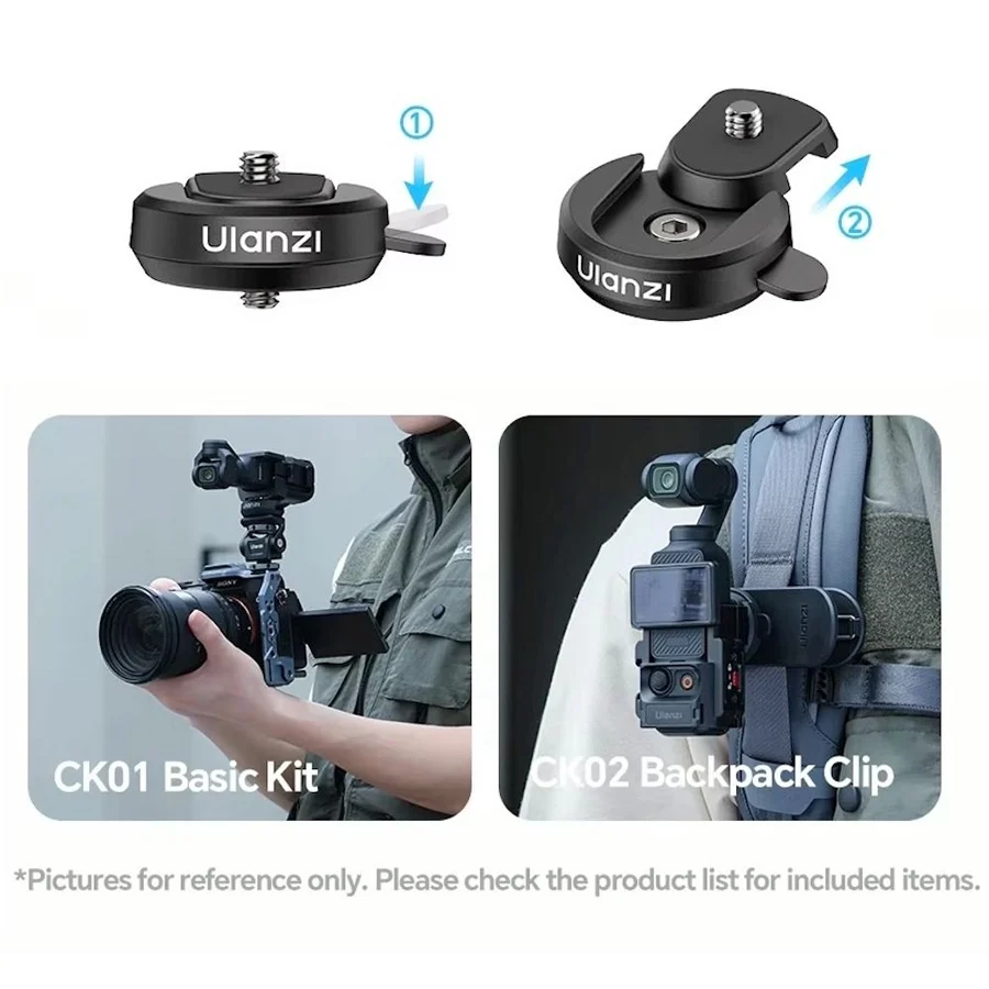 Bộ Kẹp Balo Tháo Nhanh Ulanzi CK01 / CK02 Dành Cho Xtra Muse & DJI Pocket 3 Chính Hãng
