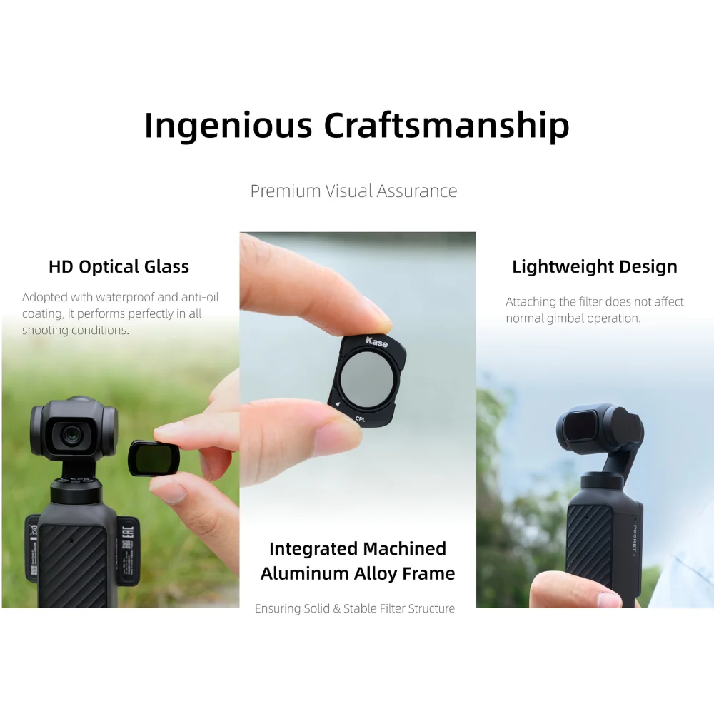 Bộ Kính lọc Kase Filter For DJI Osmo Pocket 4/3 Chính Hãng