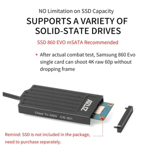 Bộ chuyển đổi ZITAY CFast sang SSD, thẻ nhớ CFast 2.0 sang SSD MSATA