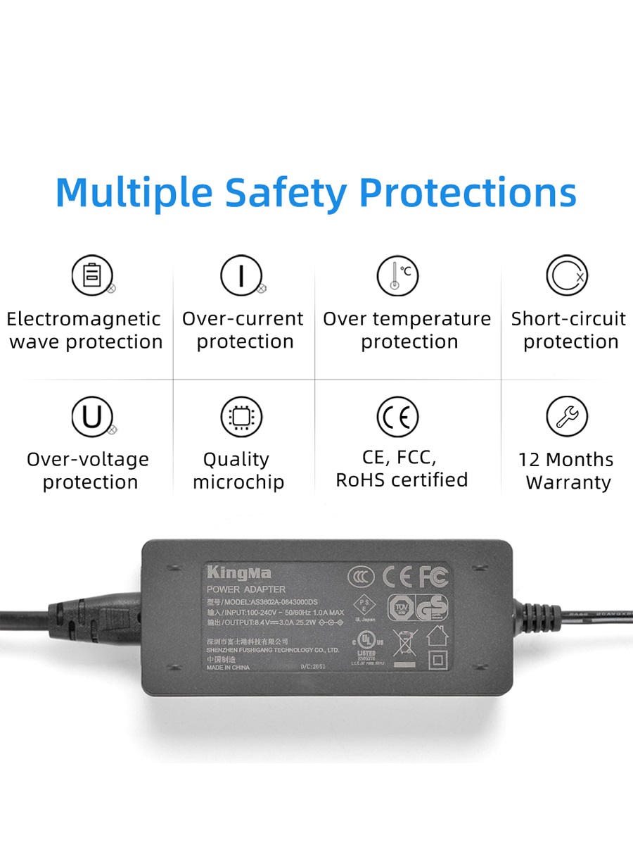 Bộ pin giả KingMa LP-E17 với Bộ chuyển đổi nguồn điện EU plug Power adapter
