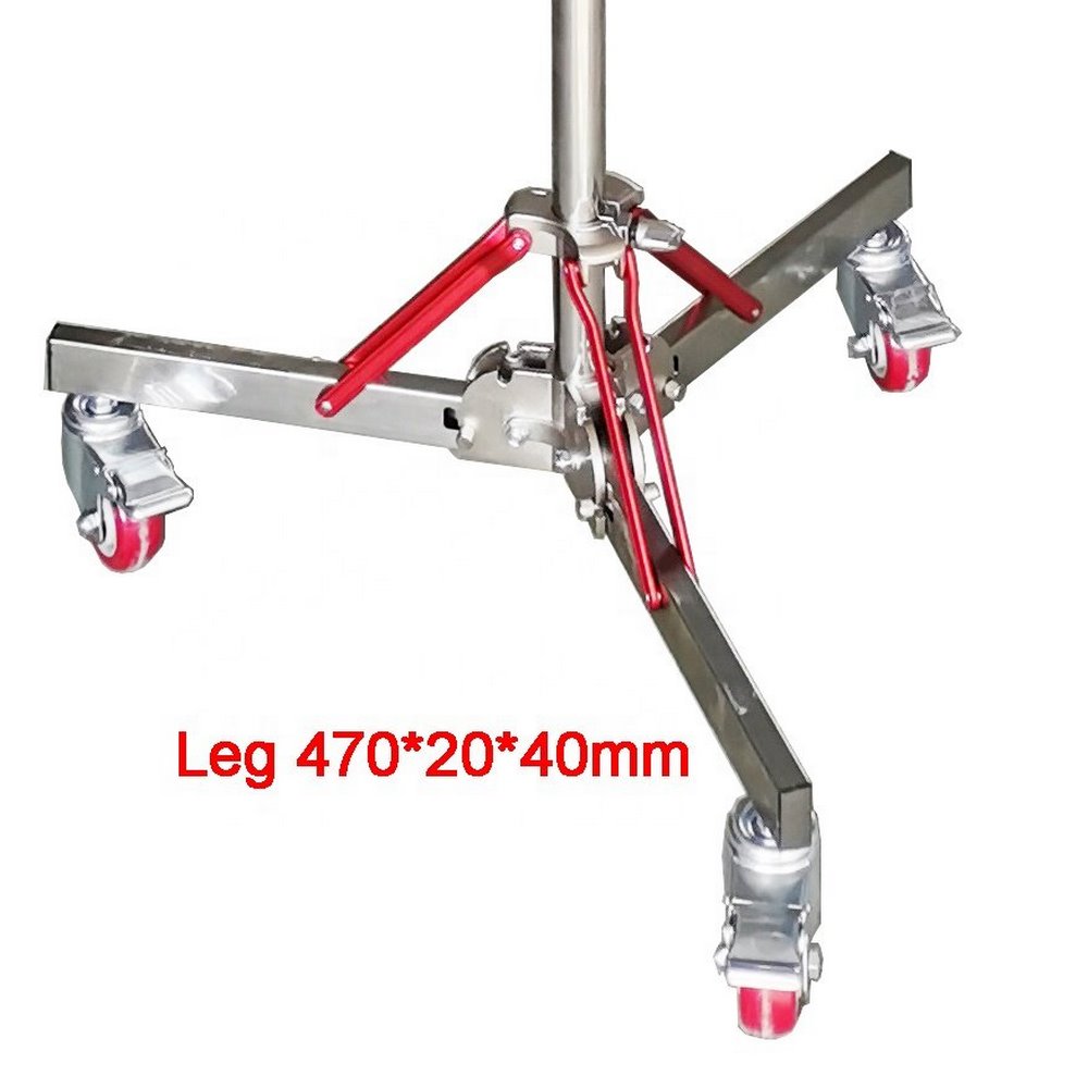 CHÂN ĐÈN INOX BÁNH XE QIHE ZD120 PLUS CAO 3M05