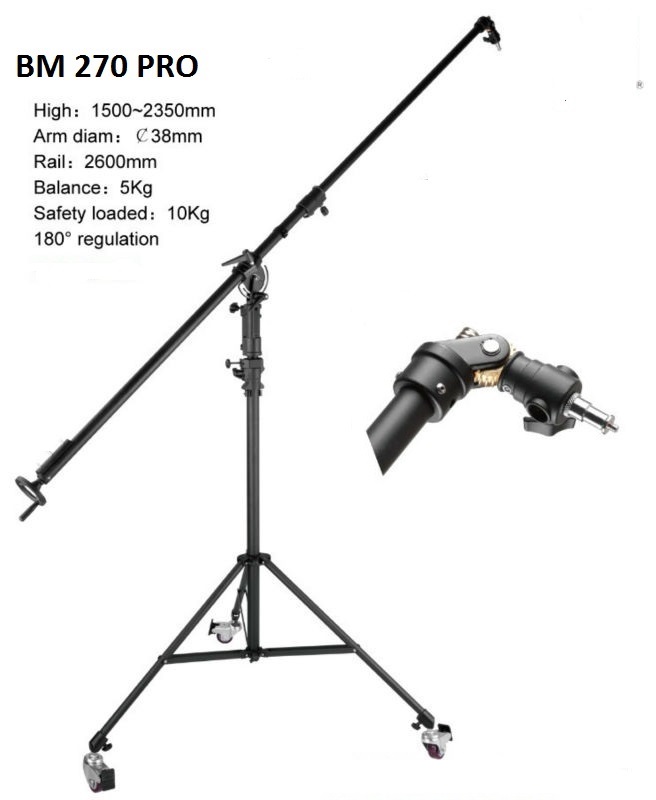 Chân Boom Light stand BM 270 PRO điều chỉnh đèn xoay 360 độ