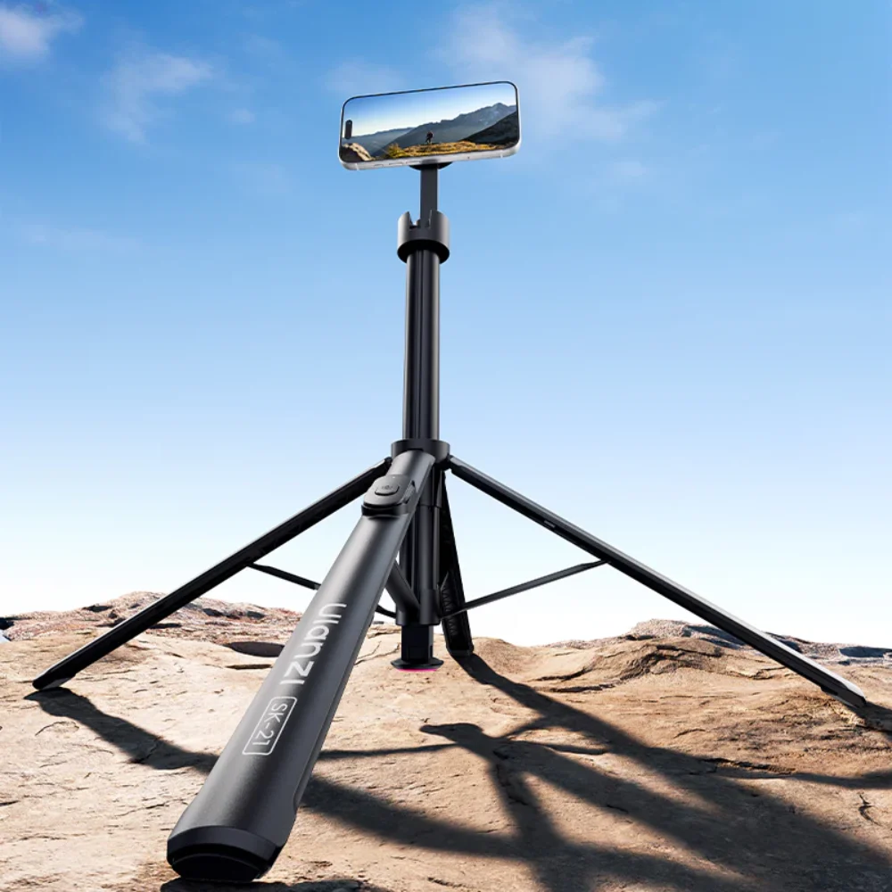 Chân Tripod Magsafe Auto-Open Ulanzi SK-21 Cho Điện Thoại, Cao 180cm, Có Remote Chụp Ảnh Chính Hãng