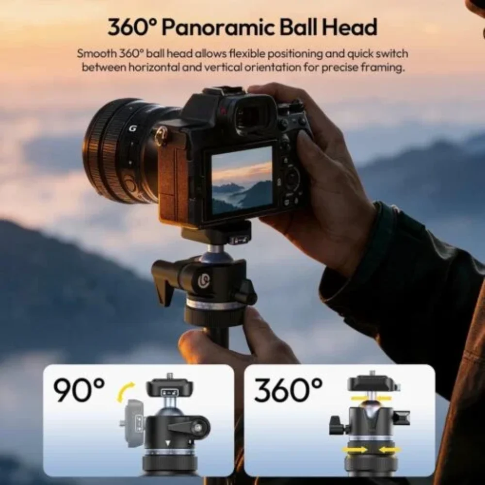 Chân Tripod tự động Ulanzi MT93 khóa nhanh UKA cho máy ảnh, điện thoại Chính Hãng