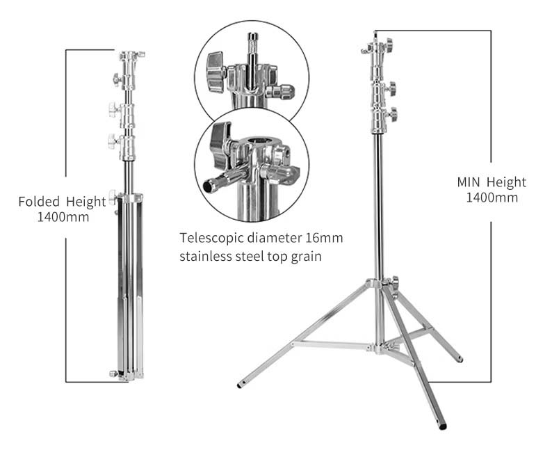 Chân đèn Inox MD 3000F chịu tải 20kg
