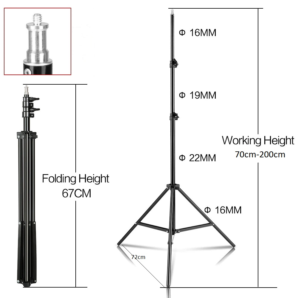 Chân đèn quay phim , chụp ảnh MD200F
