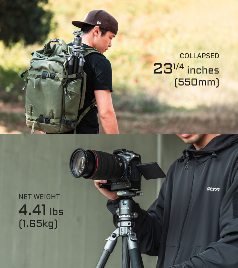 Chân máy Tilta BT05 Travel Ball Head with 3-Stage Carbon Fiber Tripod Legs (5KG) (Chính hãng )