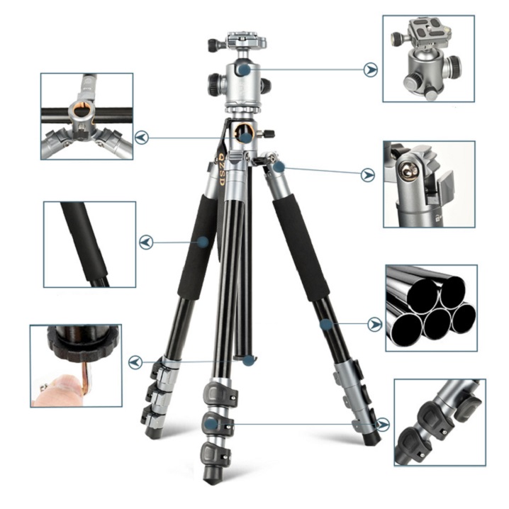 Chân máy ảnh Camera Beike Q868HBL Chính Hãng