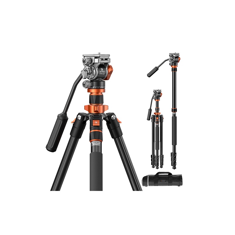 Chân máy ảnh K&F CONCEPT K234A7 + Ballhead FH-03 - cao tối đa 2m