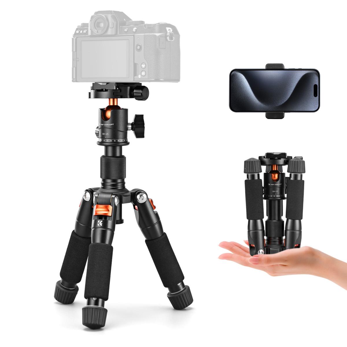 Chân máy ảnh Mini K&F Concept S225A1+BH-25| KF09.150