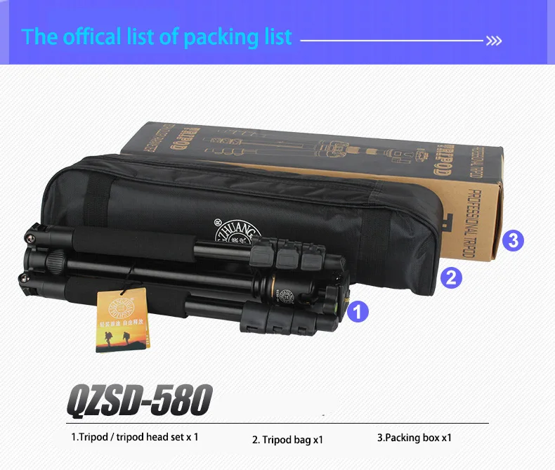 Chân máy ảnh chuyên nghiệp Tripod Beike QZSD – Q580