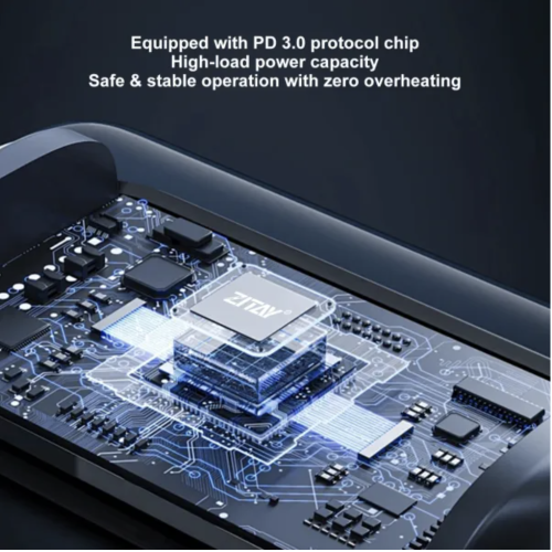 Dây cáp nguồn ZITAY 100W USB Type-C sang USB Type-C với màn hình LED -100cm