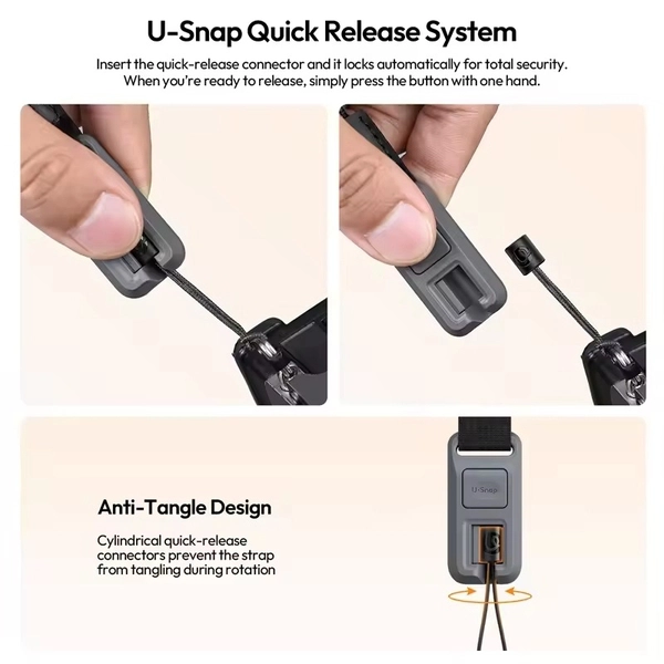Dây đeo Ulanzi CSS2 U-Snap Lite dành cho máy ảnh DSLR chịu tải 60kg chính hãng