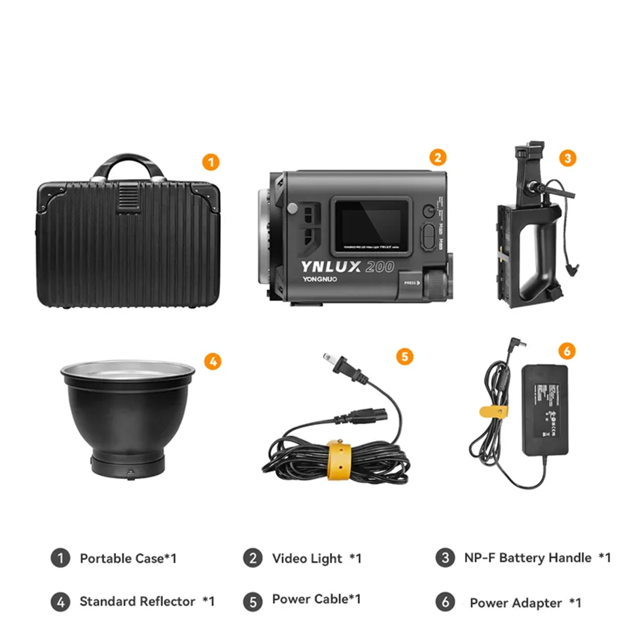 Đèn LED YONGNUO LUX 200 3200 - 5600K 200W, Combo - Chính hãng