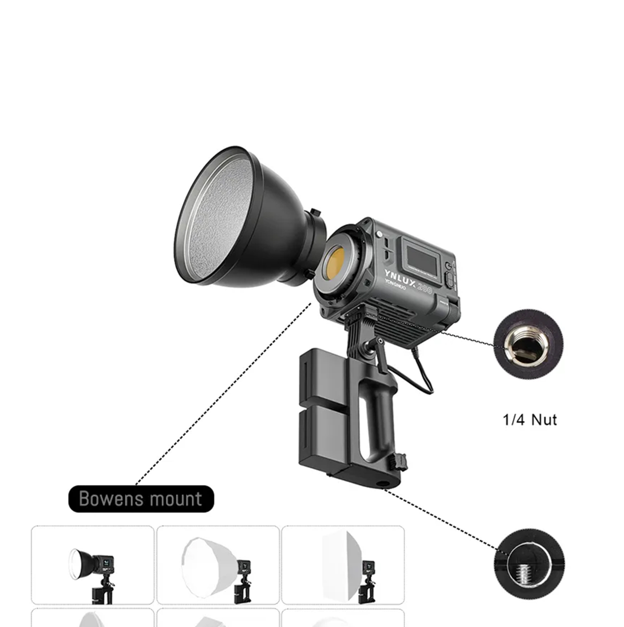 Đèn LED YONGNUO LUX 200 3200 - 5600K 200W, Combo - Chính hãng