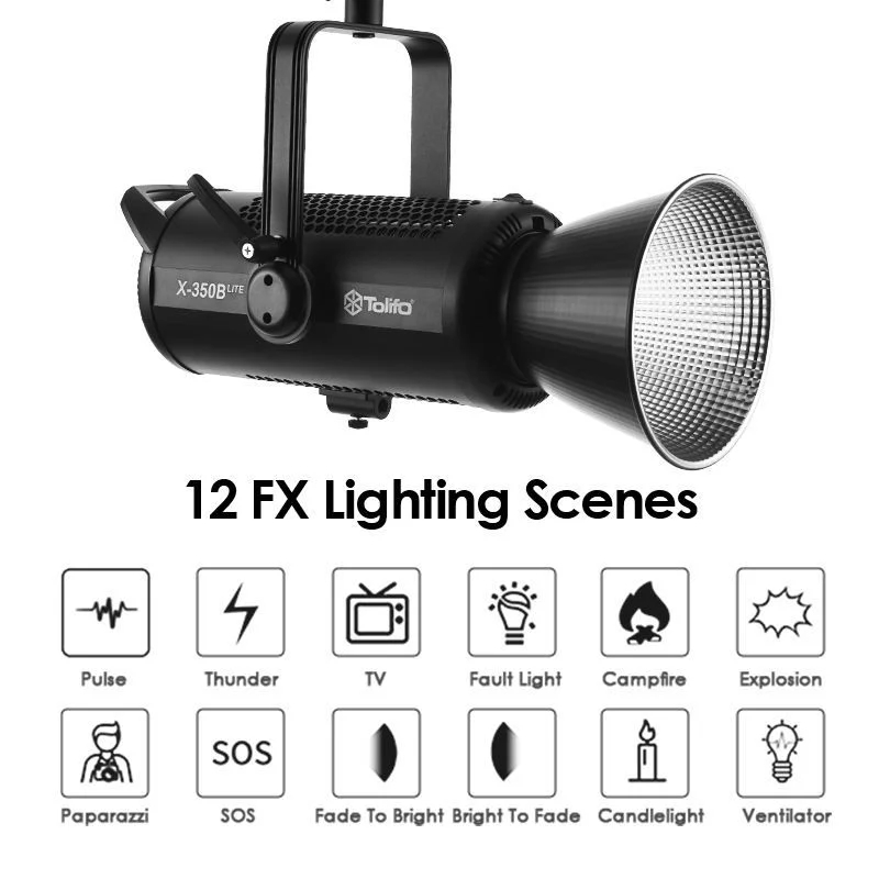 Đèn Led Tolifo X-350B Pro 2700K-6500K- Có chóa