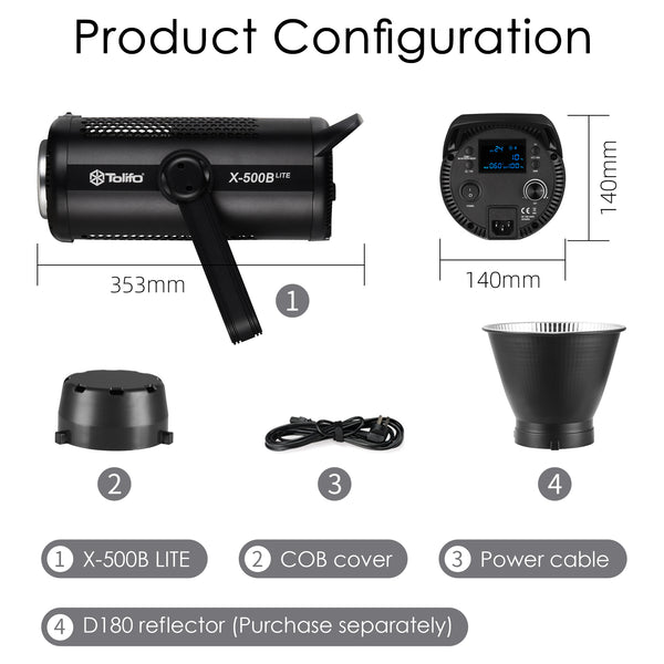 Đèn Led Tolifo X-500B Pro 2700K-6500K