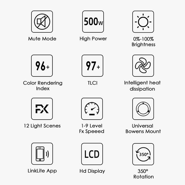 Đèn Led Tolifo X-500B Pro 2700K-6500K
