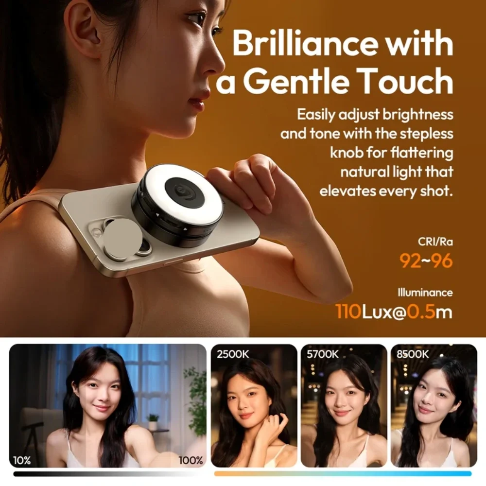 Đèn Selfie Magnetic Ulanzi LM23 Hỗ Trợ Chụp Hình, Quay Phim Chính Hãng