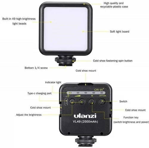 Đèn Ulanzi VL49 Mini LED Video Light