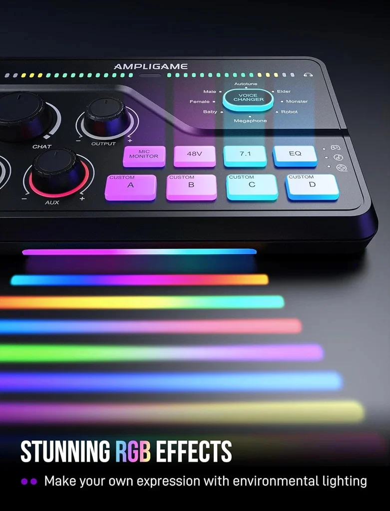 FIFINE SC8 AmpliGame Bộ Trộn Âm Thanh Chơi Game Cổng USB