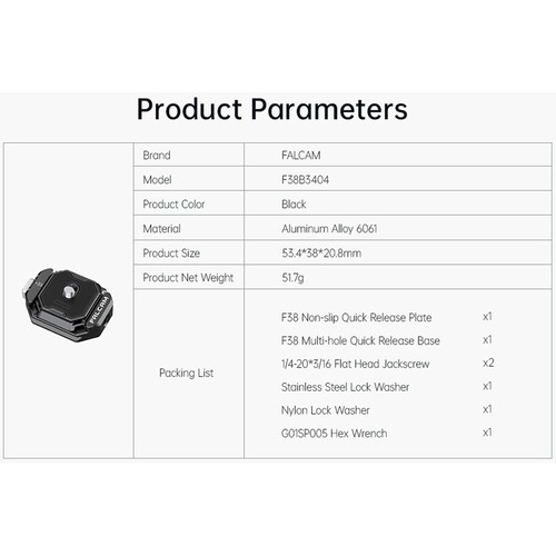 Falcam F38 Multi-Hole Quick Release Kit