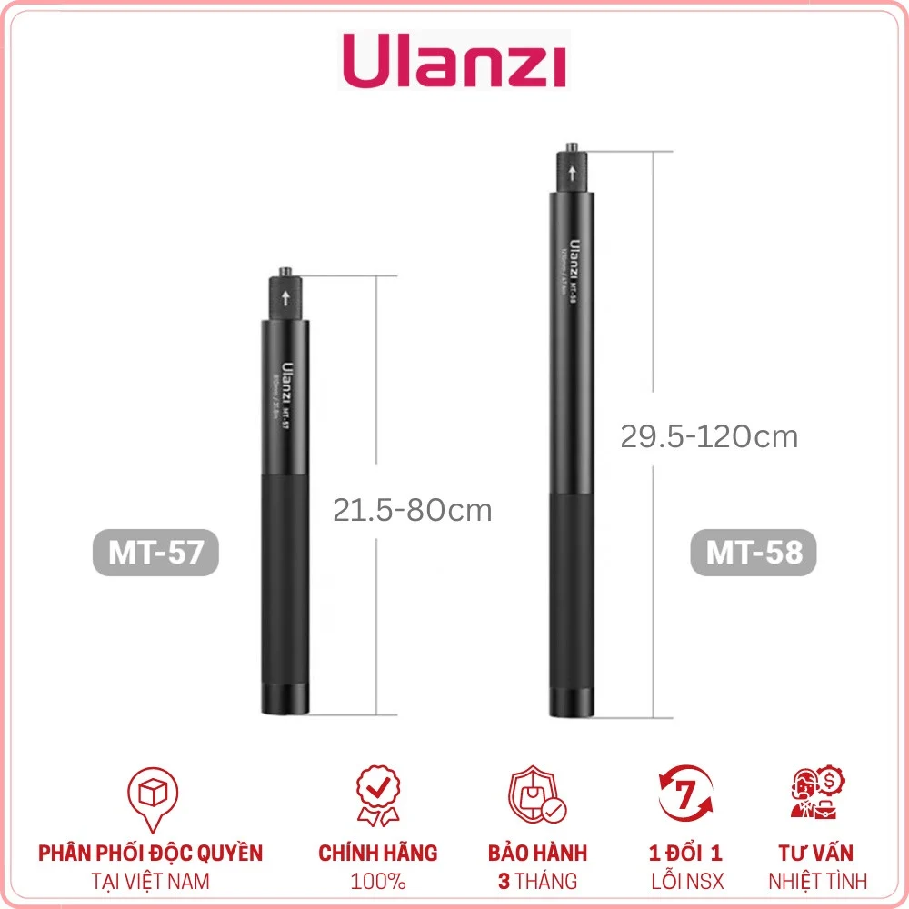 Gậy Selfie Chụp Hình Đa Năng Ulanzi MT-58 (120cm) Chính Hãng