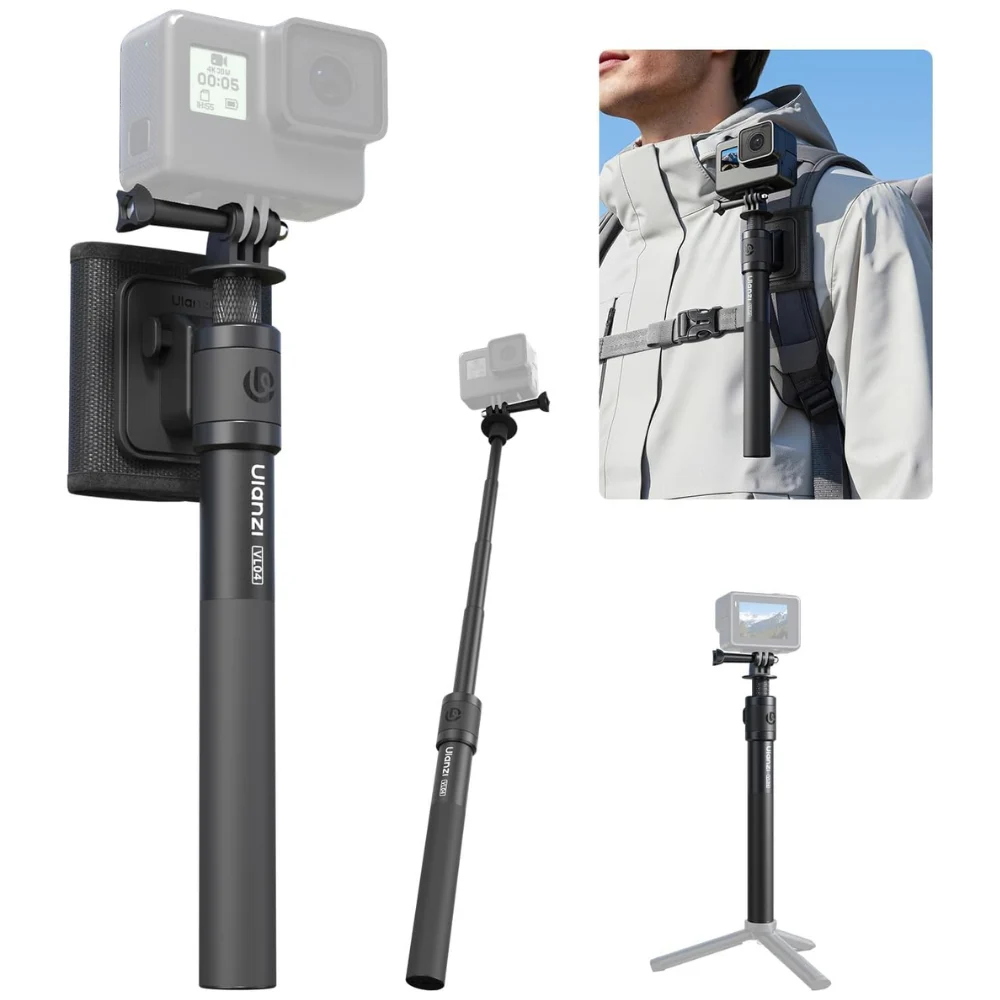 Gậy Selfie Tàn Hình Ulanzi VL04 Tháo Lắp Nhanh Cho Insta360 X5, GoPro Hero, DJI Osmo Pocket 3 Chính Hãng