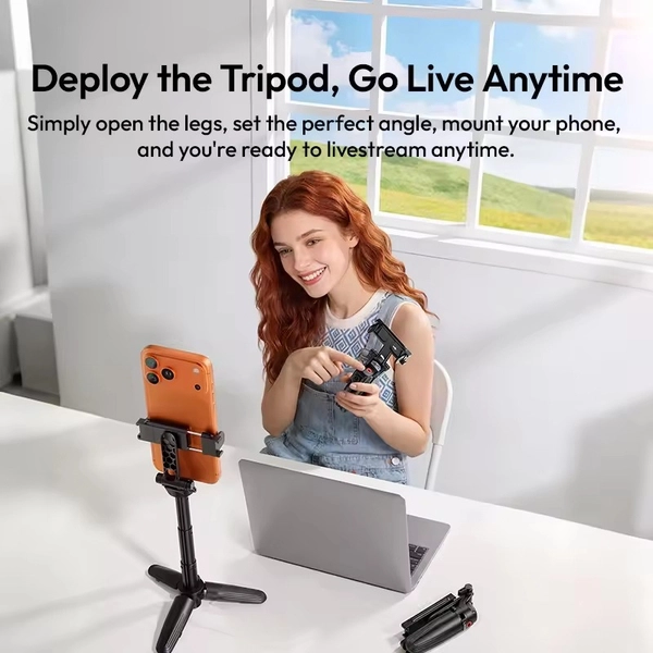 Gậy selfie mini Ulanzi JJ21 2 in 1 kiêm chân máy để bàn với điều khiển từ xa 10M dành cho điện thoại chính hãng