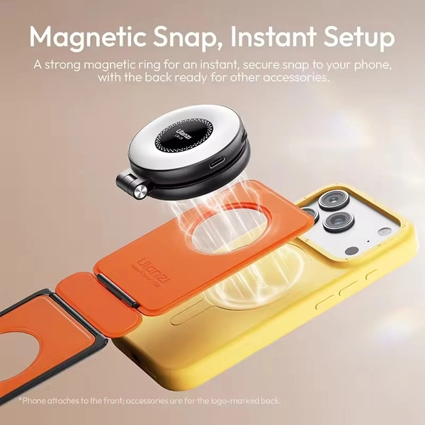 Giá đỡ điện thoại cầm tay Ulanzi PSO1 MagSnap dành cho iPhone 17 16 15 Pro Max, kẹp từ tính tiện dụng cho Vlog và Livestream.