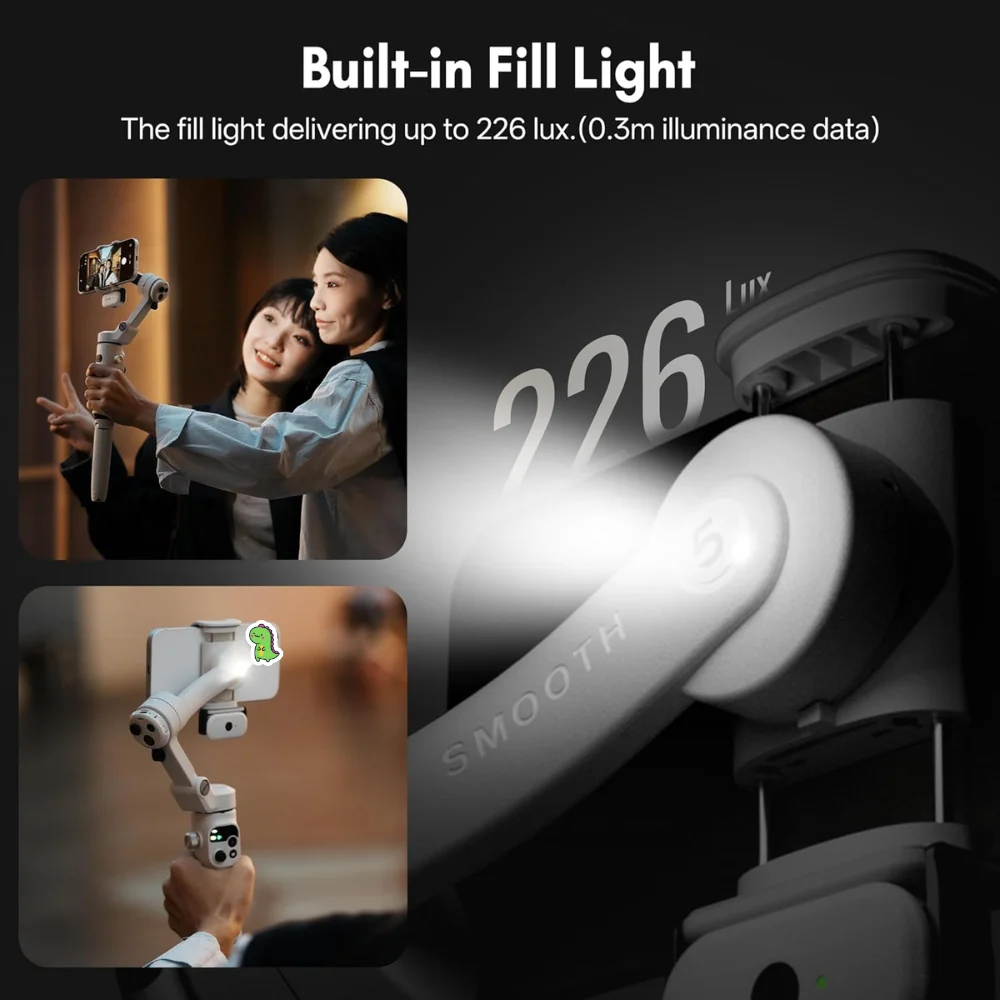 Gimbal Điện Thoại Zhiyun Smooth Q5 Theo Dõi AI Thông Minh, Điều Khiển Bằng Giọng Nói, Cử Chỉ Chính Hãng