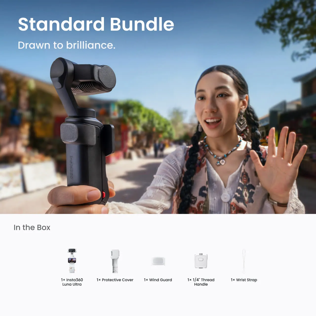 Insta360 Luna Ultra Standard Bundle (Stellar White- Cosmic Black)