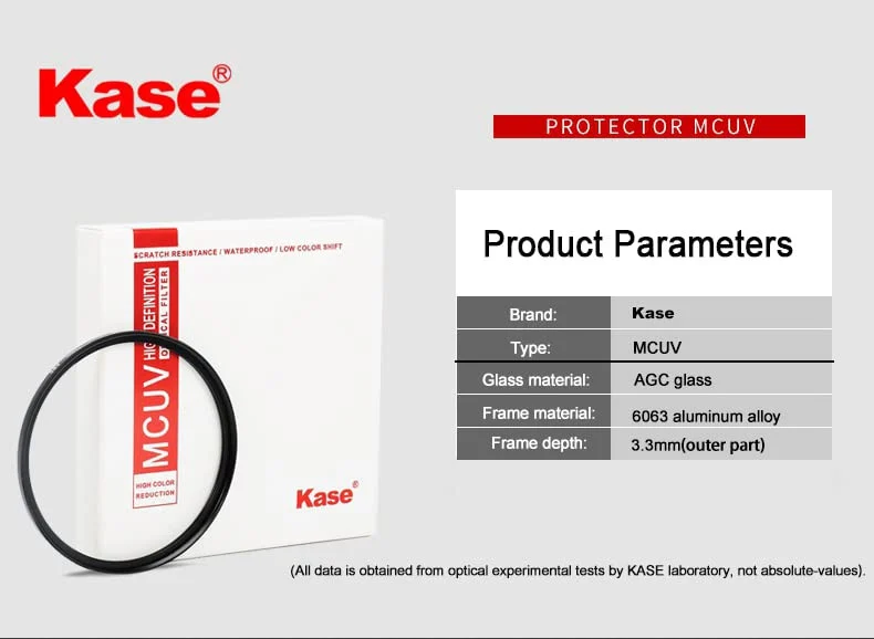 KASE AGC MCUV Filter 37mm - 95mm