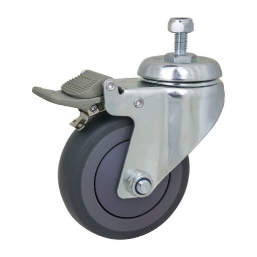 KUPO Dia. 100mm (4″) Caster W/ M10 Attachment (32mm length) Single Piece – KC-100LS
