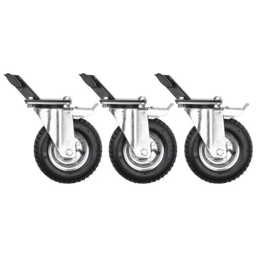 KUPO Dia. 215mm (8″) Pneumatic Wheel W/Square Speed Adapter (Set of 3) – KC-215S