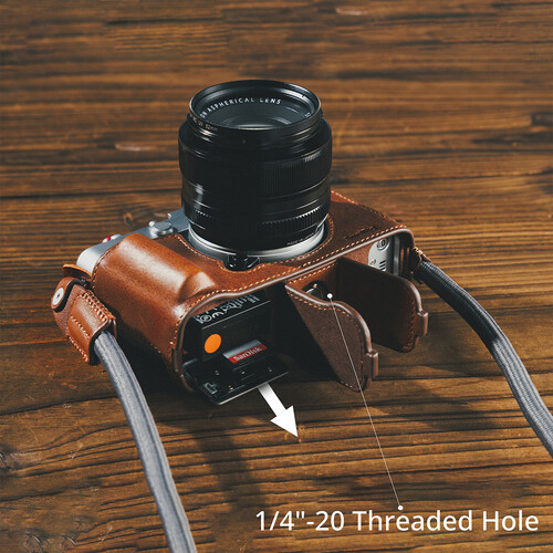 Khung SmallRig Leather Half Case Kit cho máy ảnh FUJIFILM X-E5 (màu đen) - 5450