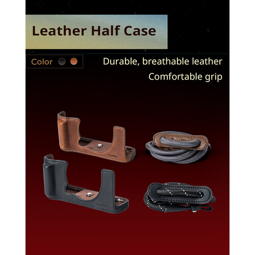 Khung SmallRig Leather Half Case Kit cho máy ảnh FUJIFILM X-E5 (màu đen) - 5450