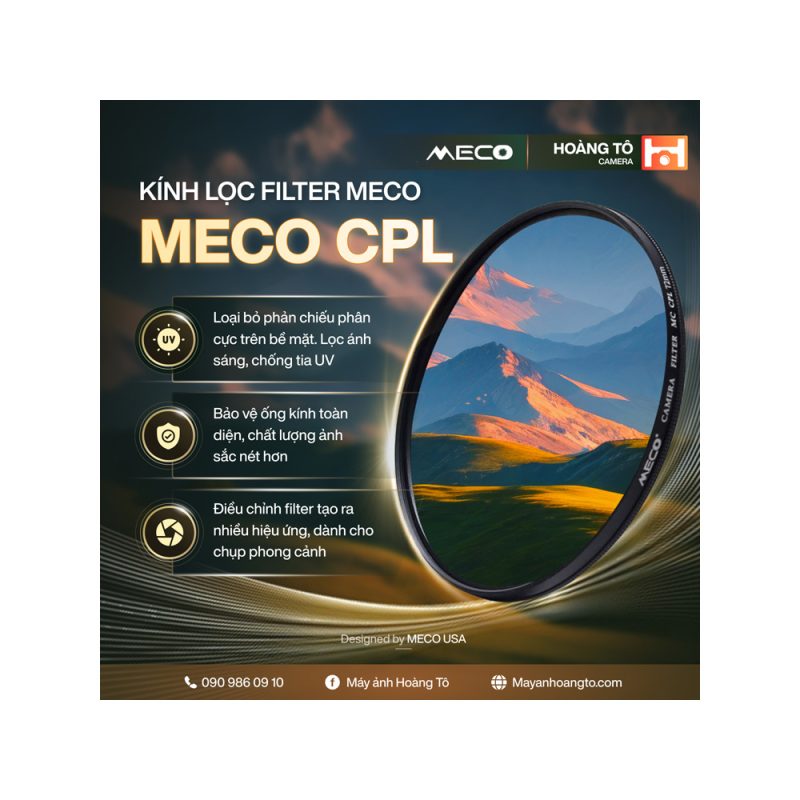 Kính Lọc Filter MECO CPL Cao cấp (Chính hãng từ Mỹ)