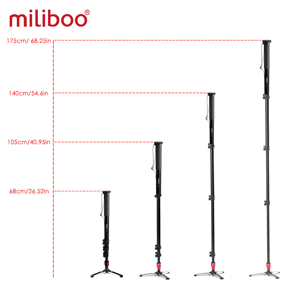 M705BSWH (Carbon fiber) – Chân máy ảnh Miliboo Monopod không gồm phần trục đầu