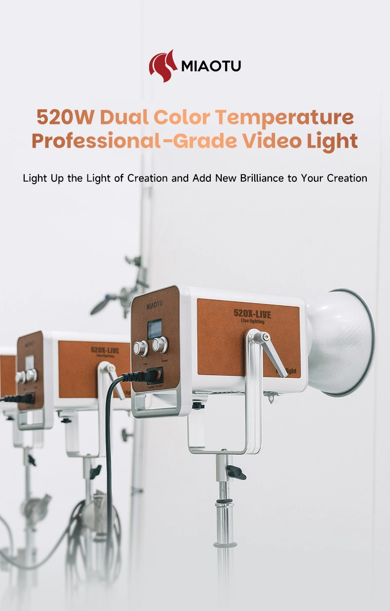 Miaotu LIVE-520X Professional 520W Bi Color 2700-6500K - CRI>97
