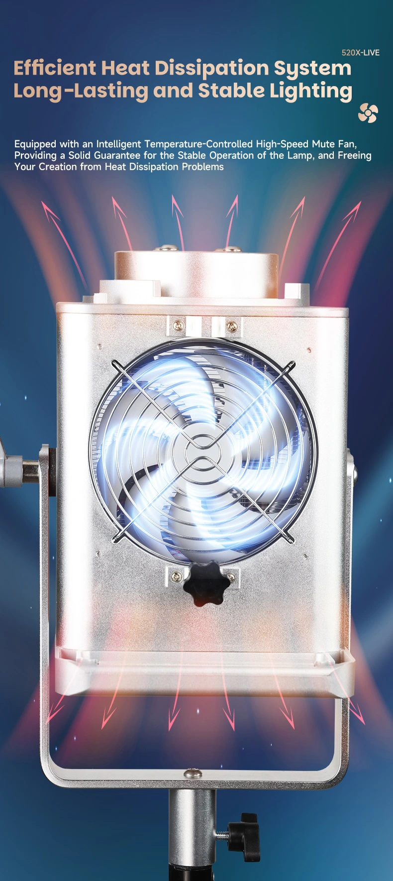 Miaotu LIVE-520X Professional 520W Bi Color 2700-6500K - CRI>97