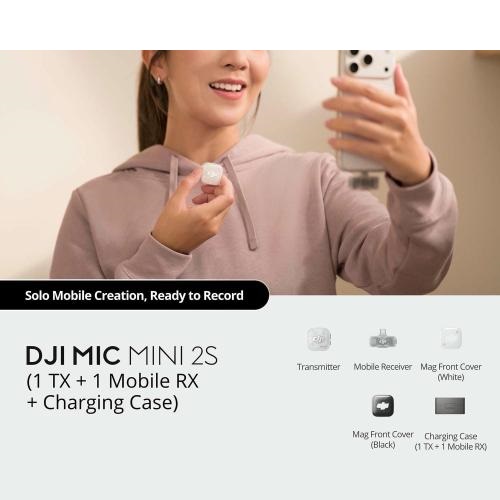 Microphone DJI Mic Mini 2S (1 TX + 1 Mobile RX + Charging Case) - Chính hãng