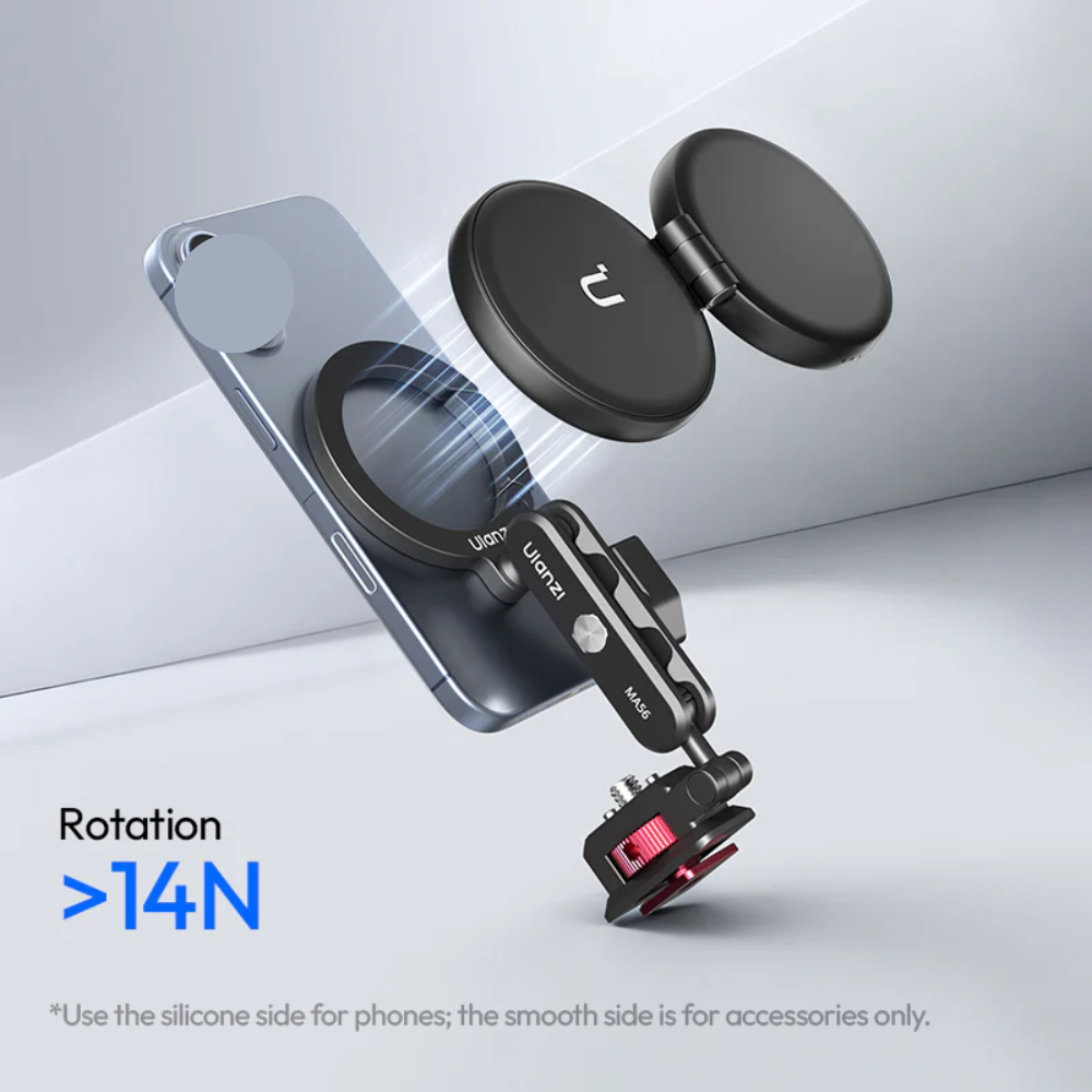 Ngàm Kẹp Điện Thoại Từ Tính Ulanzi MA56 Chất Liệu Hợp Kim Nhôm, Xoay 360° Chính Hãng