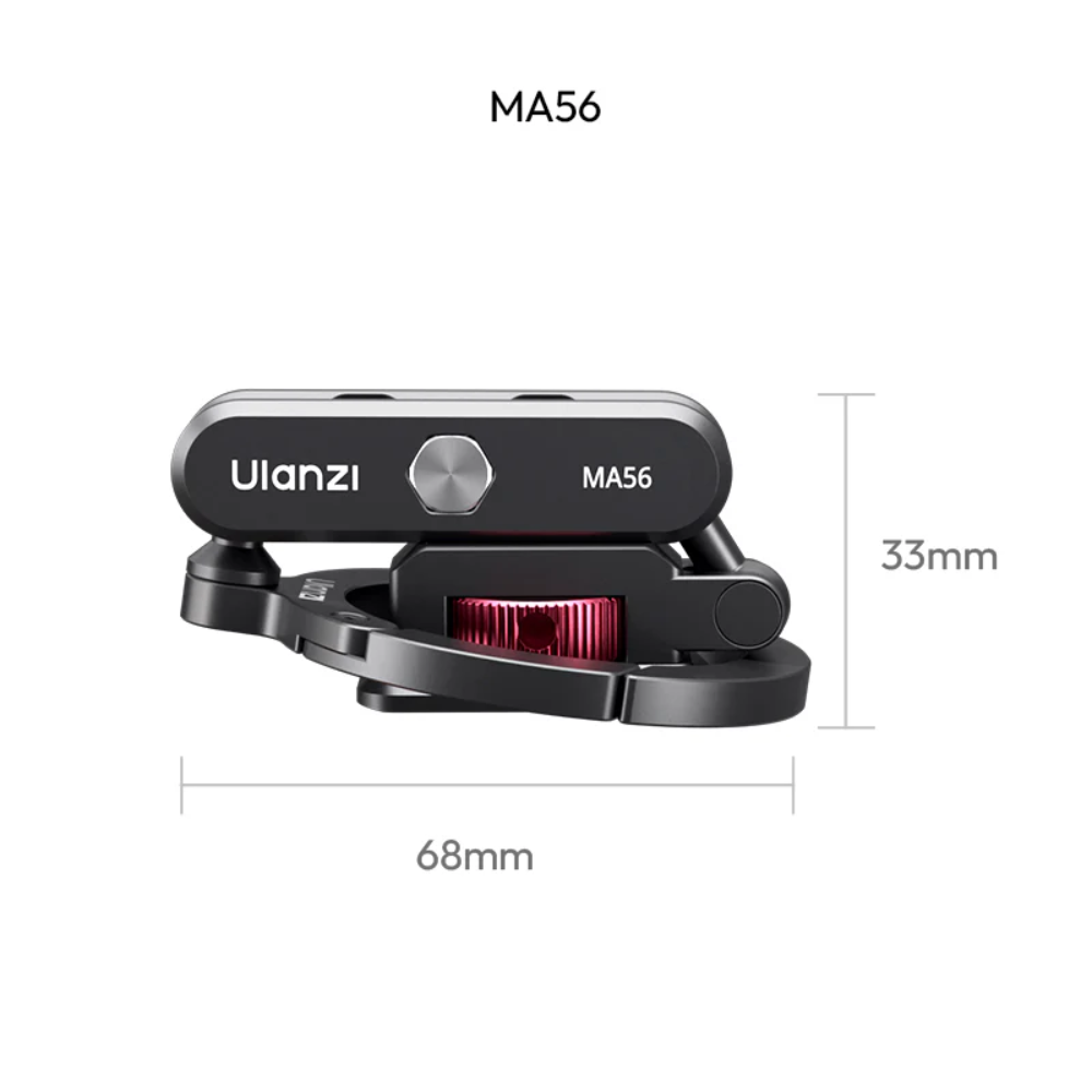 Ngàm Kẹp Điện Thoại Từ Tính Ulanzi MA56 Chất Liệu Hợp Kim Nhôm, Xoay 360° Chính Hãng