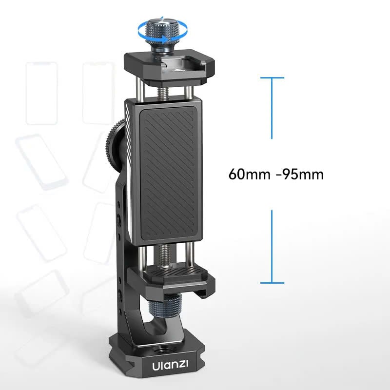 Ngàm Kẹp Điện Thoại Ulanzi MA53 Chất Liệu Hợp Kim Nhôm, Xoay 360 Độ Chính Hãng