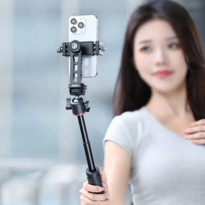 Ngàm Kẹp Điện Thoại Ulanzi MA53 Chất Liệu Hợp Kim Nhôm, Xoay 360 Độ Chính Hãng