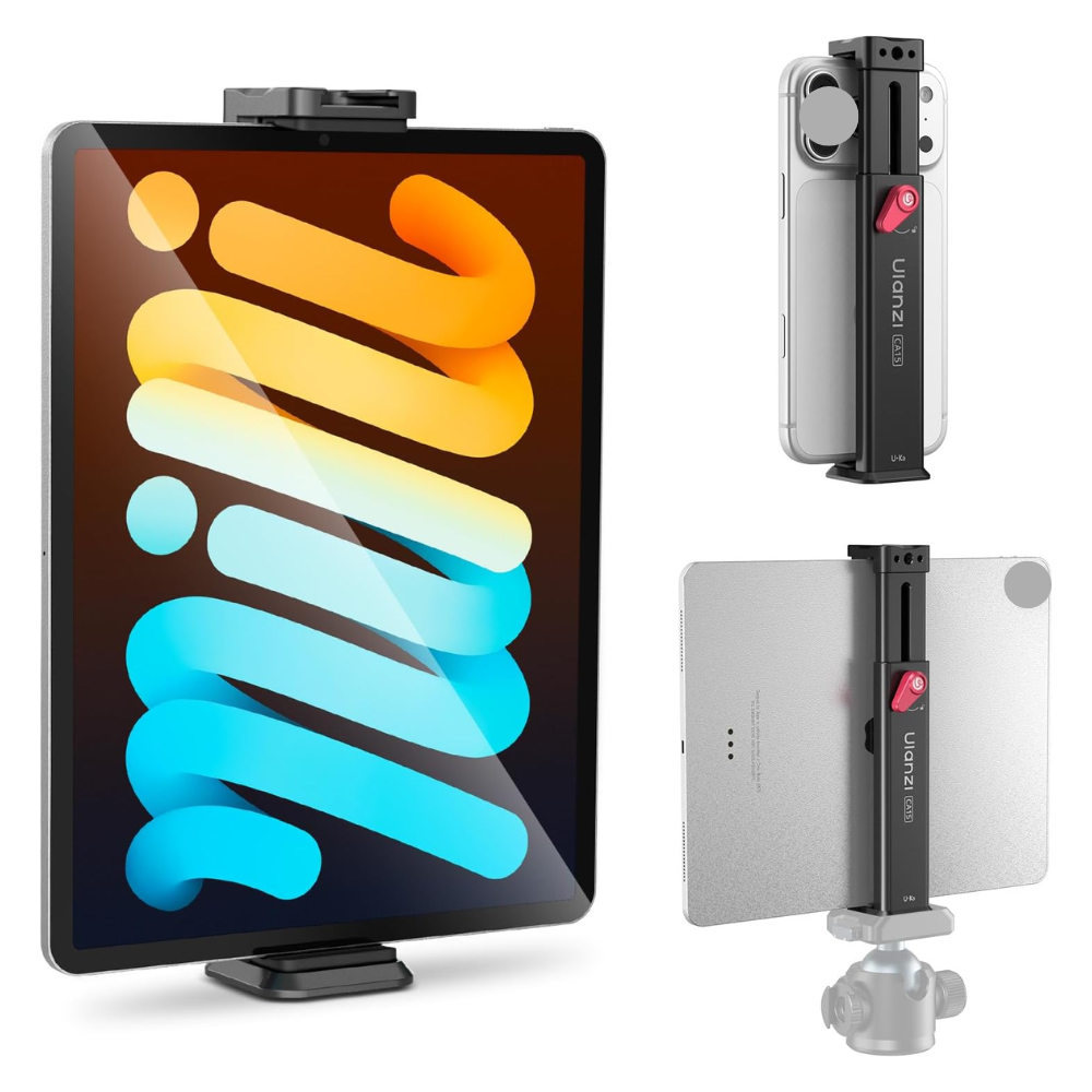 Ngàm Kẹp Máy Tính Bảng, iPad Ulanzi CA15 Chất Liệu Hợp Kim Nhôm Chính Hãng