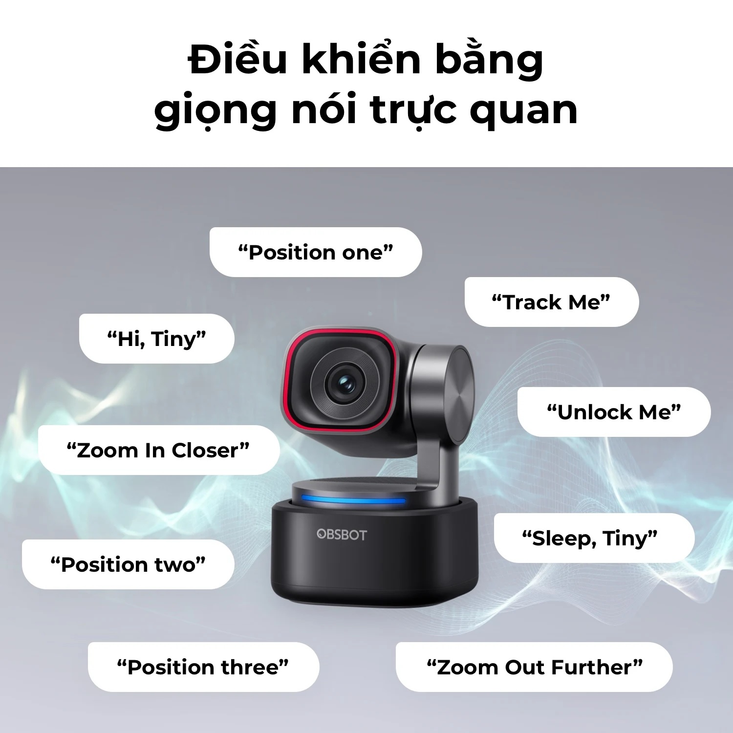 OBSBOT Tiny 3 AI-Powered PTZ 4K Webcam - bảo hành chính hãng 12 tháng
