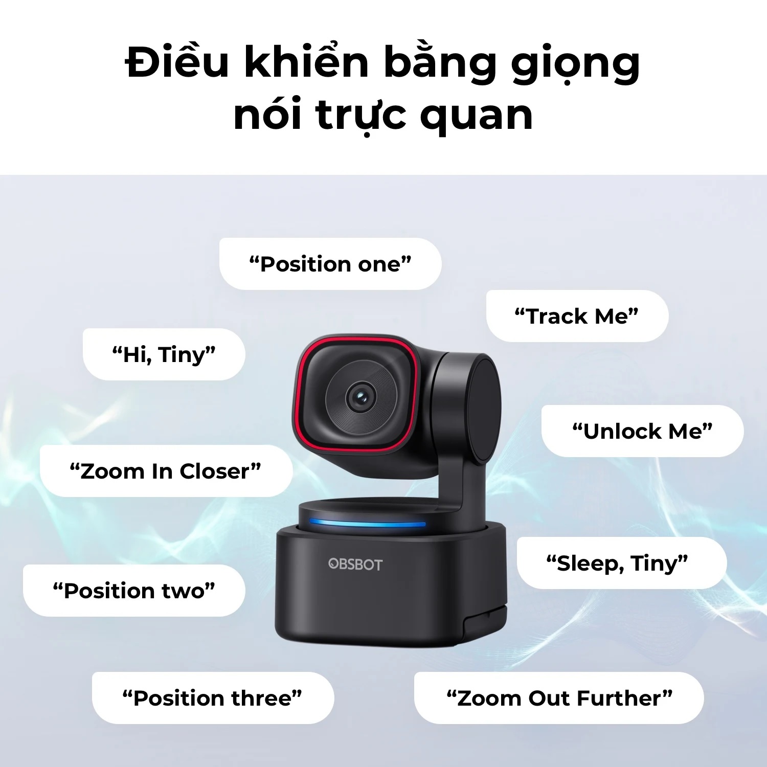 OBSBOT Tiny 3 Lite AI-Powered PTZ 4K Webcam