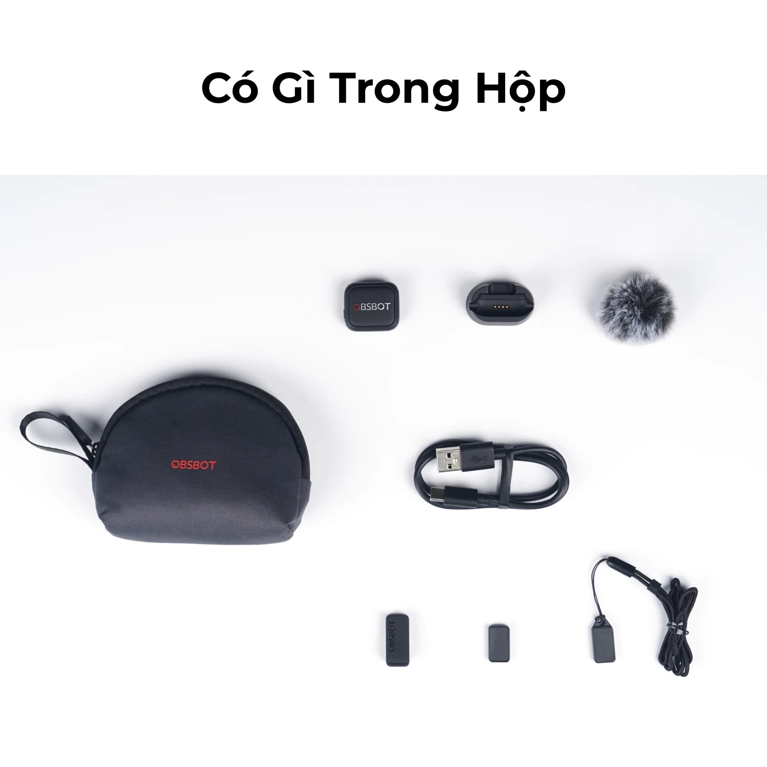 OBSBOT VOX SE Wireless Live Streaming Microphone cho Tiny 3 Series